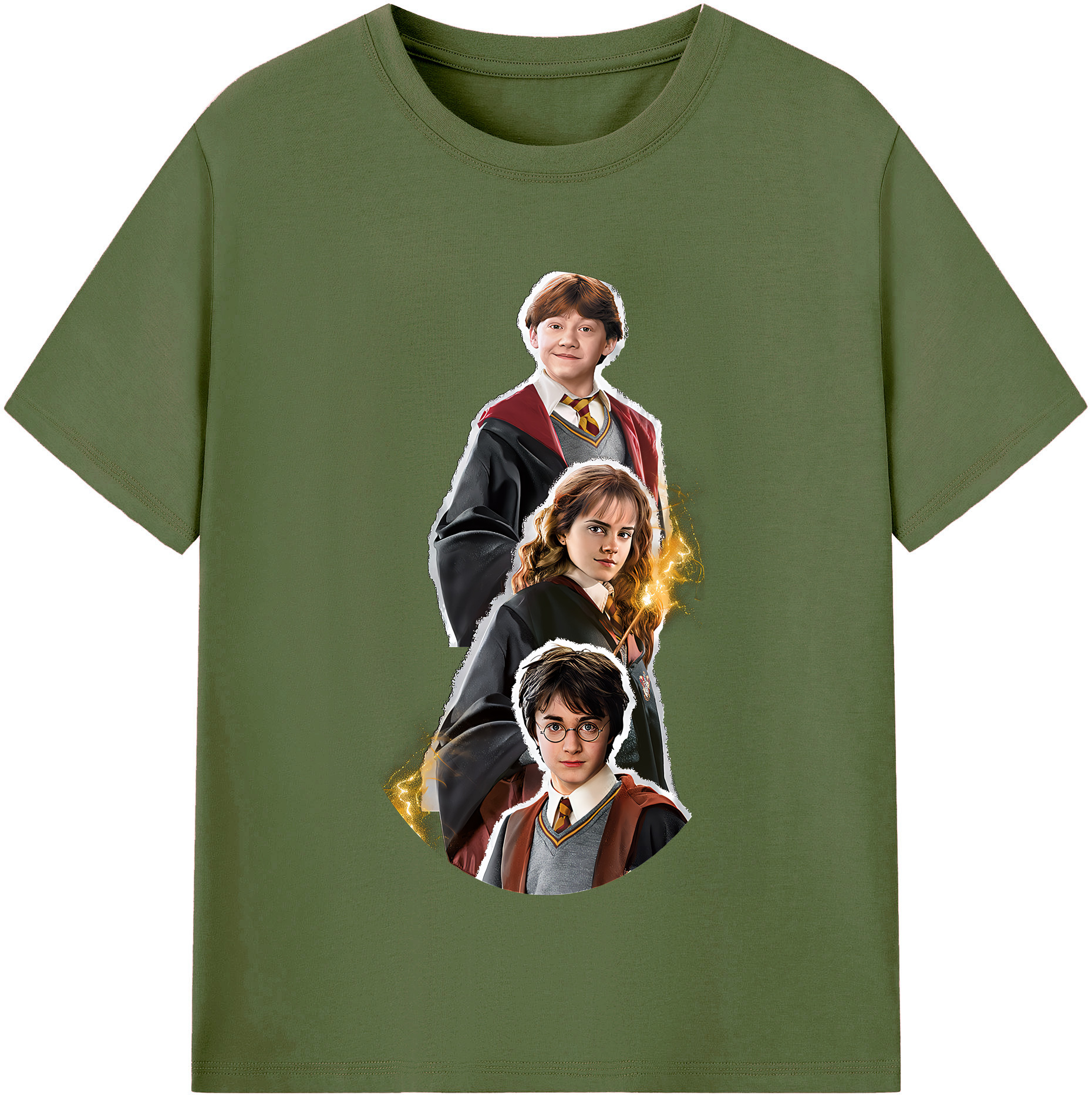 （画像用） Harry Potter ハリー・ポッターシリーズ 綿100％半袖Tシャツ（フロントプリント）
